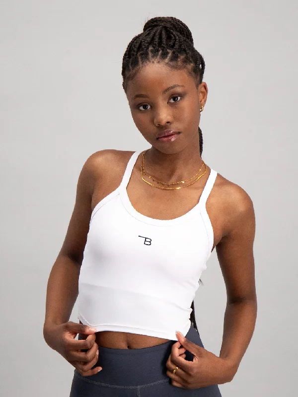 Essential Supportive Tank - White essential tank top