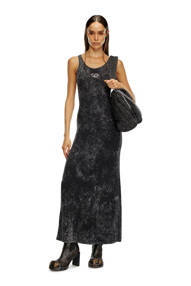 Maxi Dress In Marbled Stretch Jersey Tunics Fashionable trendy