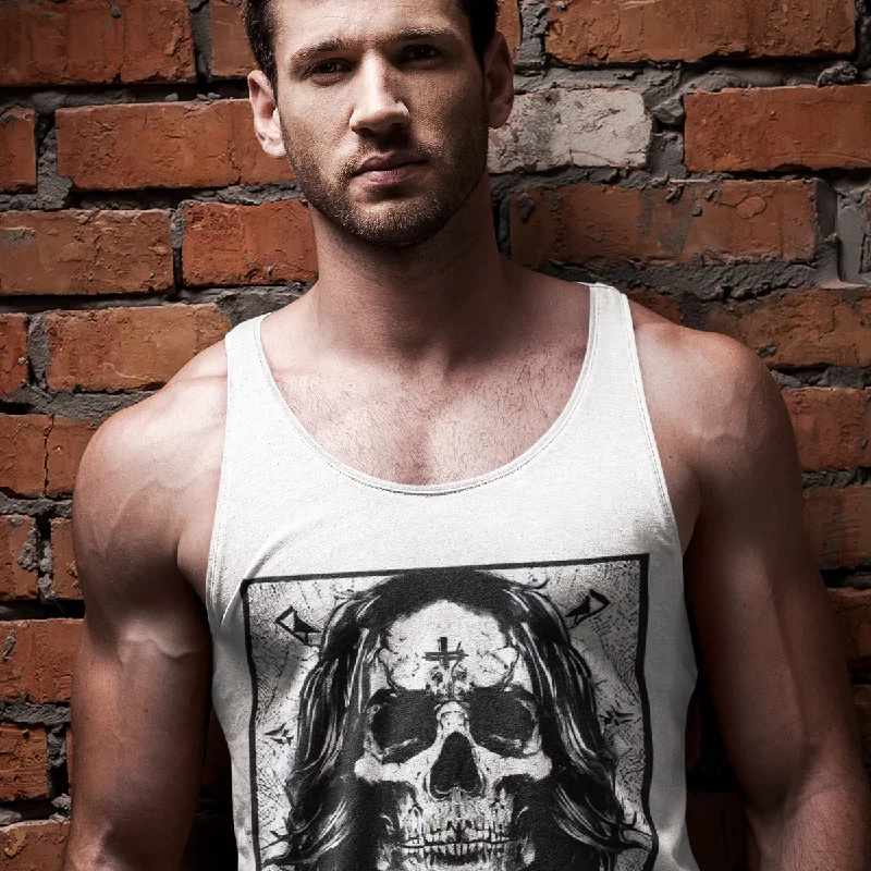 Contrition of the King Unisex Tank Top grey tank top