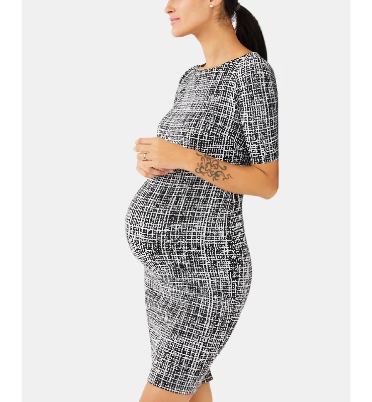 Maternity Jacquard Sheath Dress Tunics Yoga stretchy