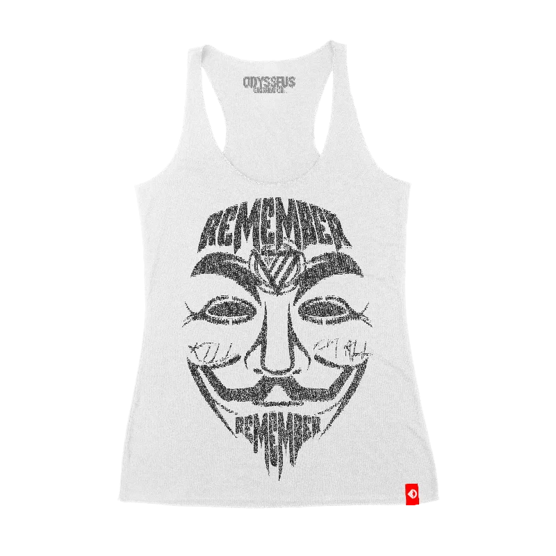 Remember Racerback Tank (Bone) scoop neck tank