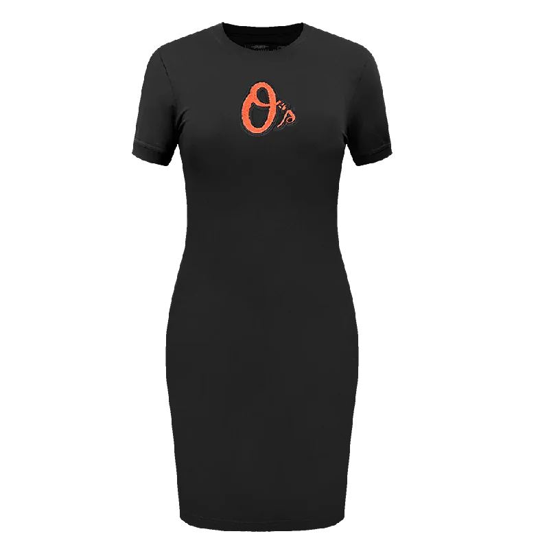 MLB BALTIMORE ORIOLES CLASSIC WOMEN'S BODY CON DRESS (BLACK) Tunics Gym athletic