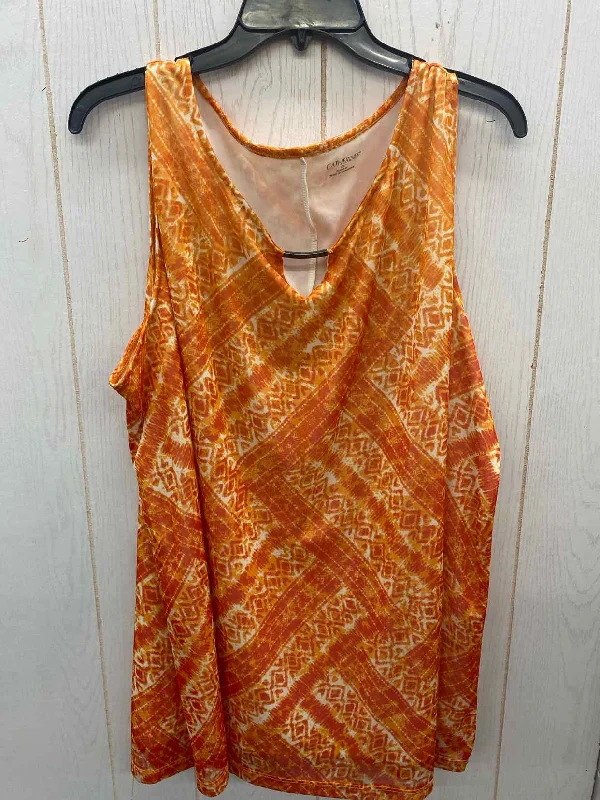 Catherines Orange Womens Size 22/24W Tank Top loose fit tank