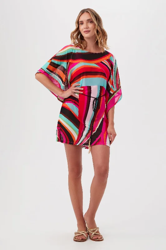 Swoop Anissa Belted Caftan Cover-Up Dress Tunics Velvet soft