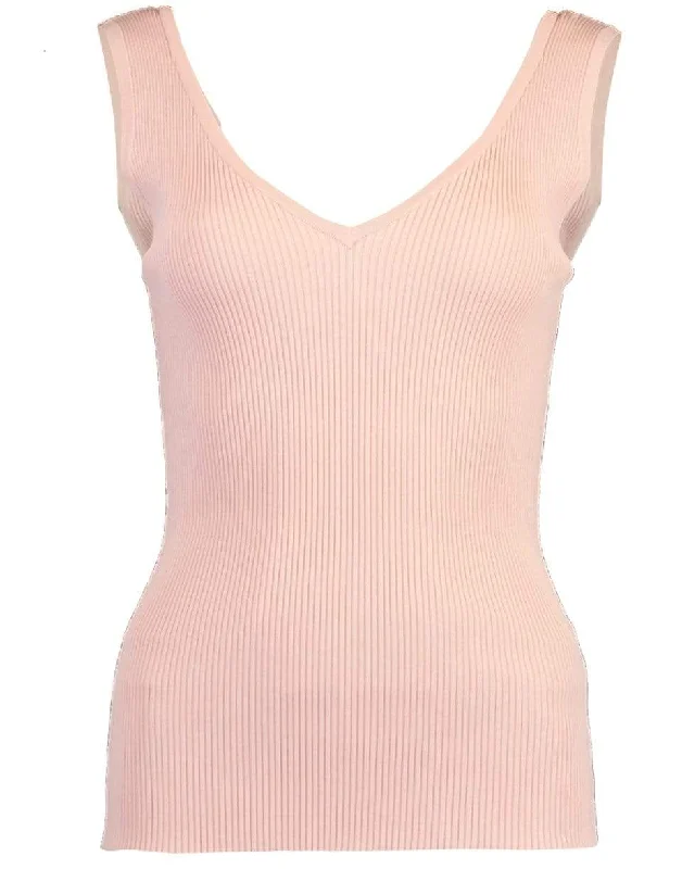 Dusty Pink Cassia V Neck Tank neon tank top