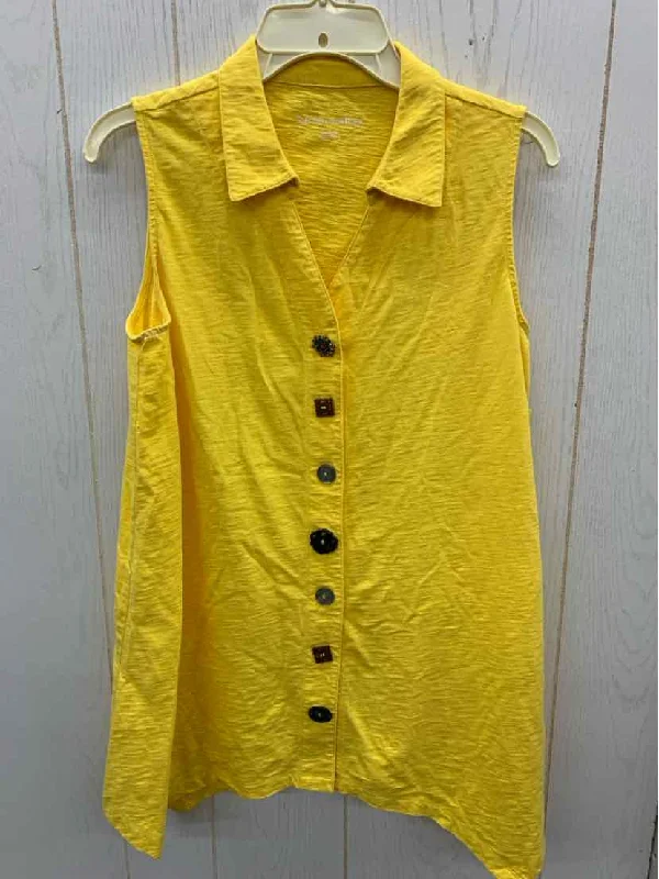 Soft Surroundings Yellow Womens Size M/L Tank Top bold tank top