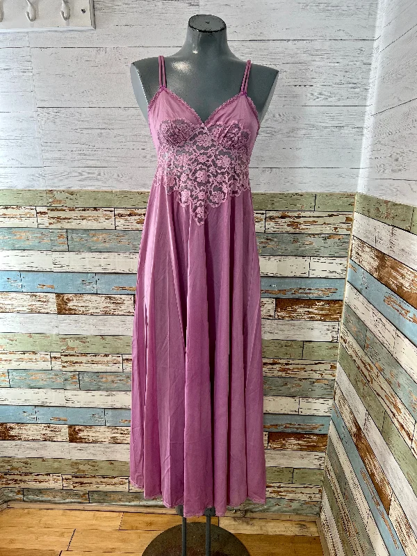 70’s Purple Long Slip Dress Tunics Stylish elegant