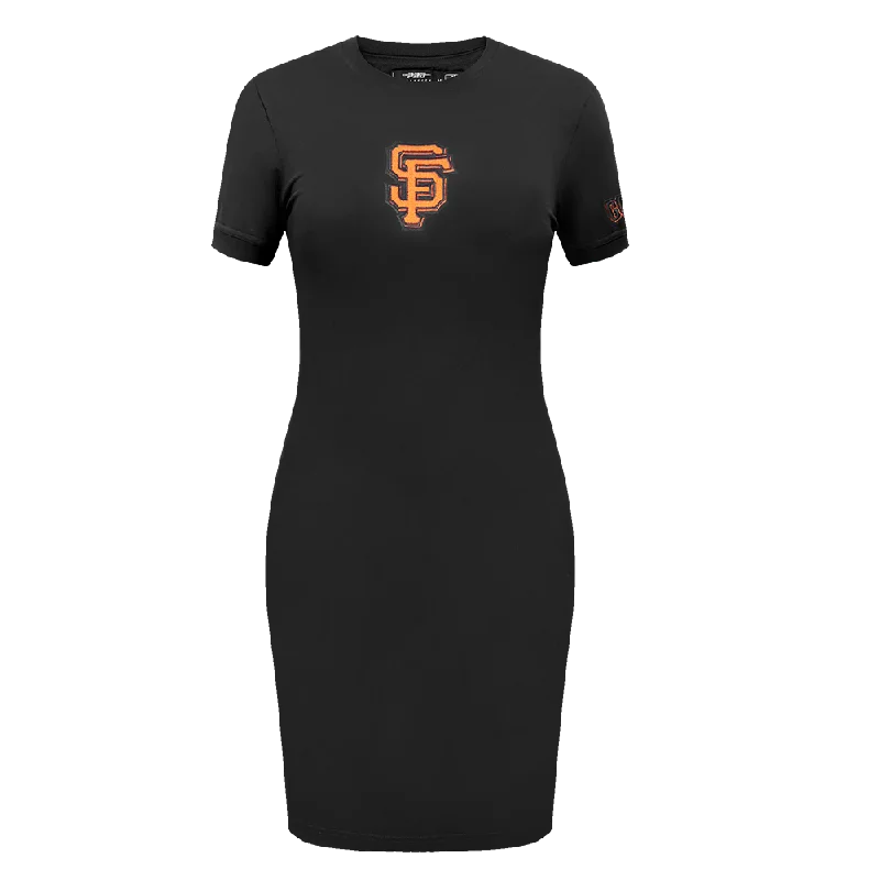 MLB SAN FRANCISCO GIANTS CLASSIC WOMEN'S BODY CON DRESS (BLACK) Tunics Running lightweight