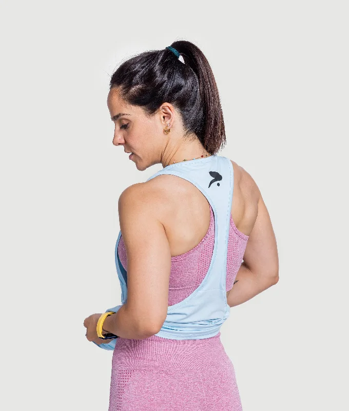 Power Tank Top - Blue fitted tank top