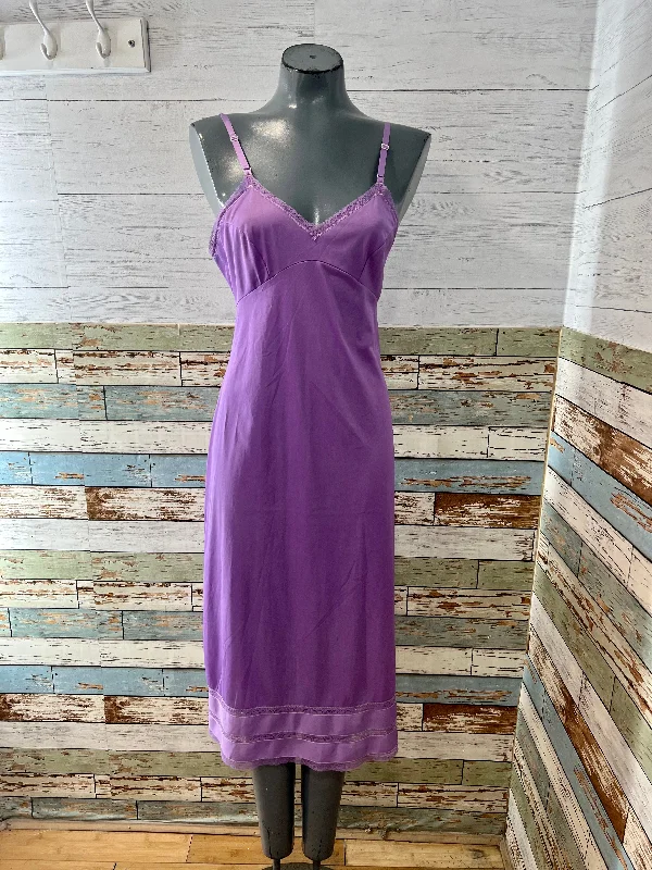 70’s Light Purple Long Slip Dress Tunics Versatile functional