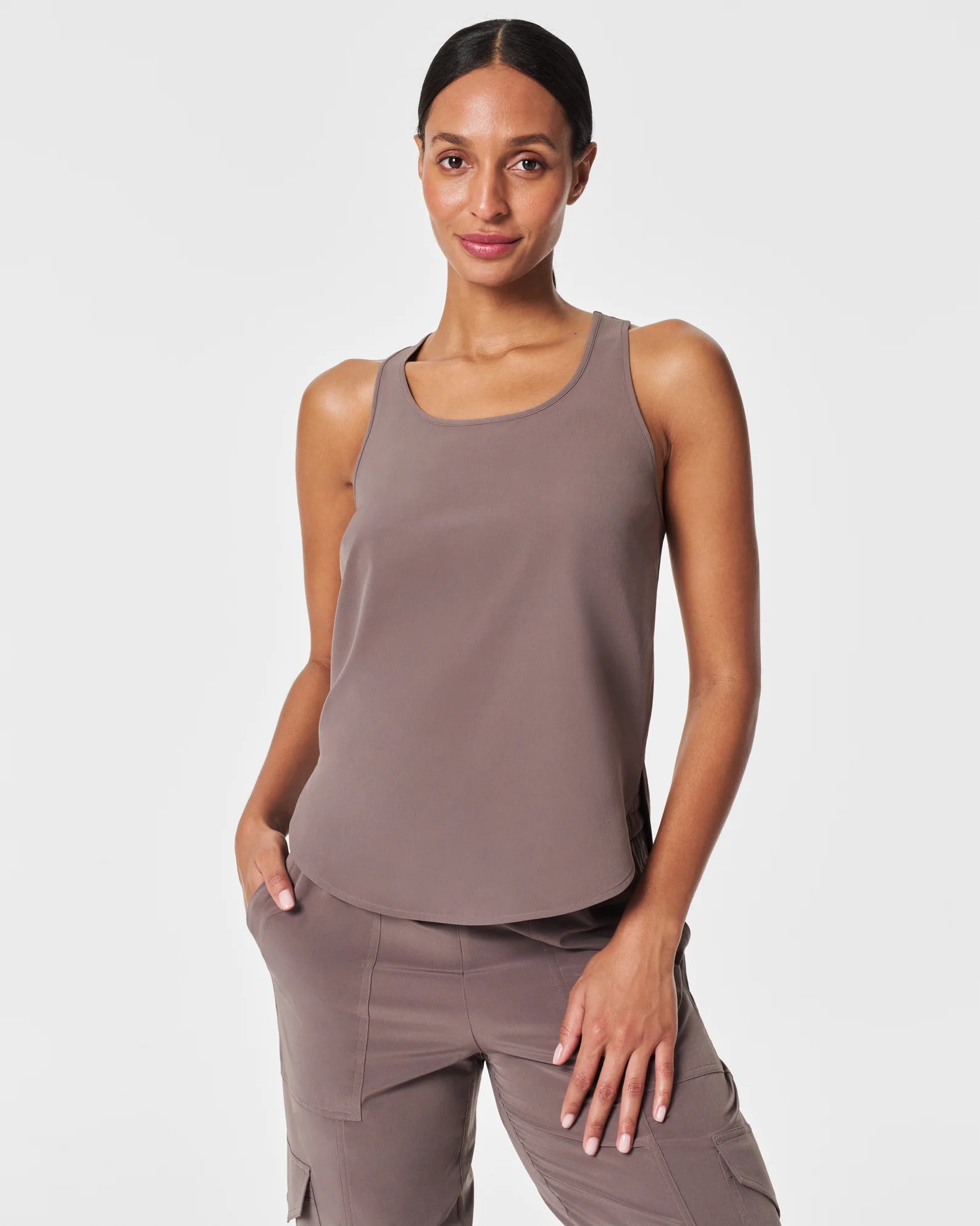 Spanx Casual Fridays Curved Hem Tank activewear tank top