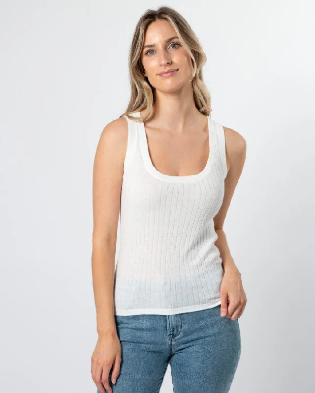 Stella & Gemma Kimi Tank - Off White relaxed fit tank