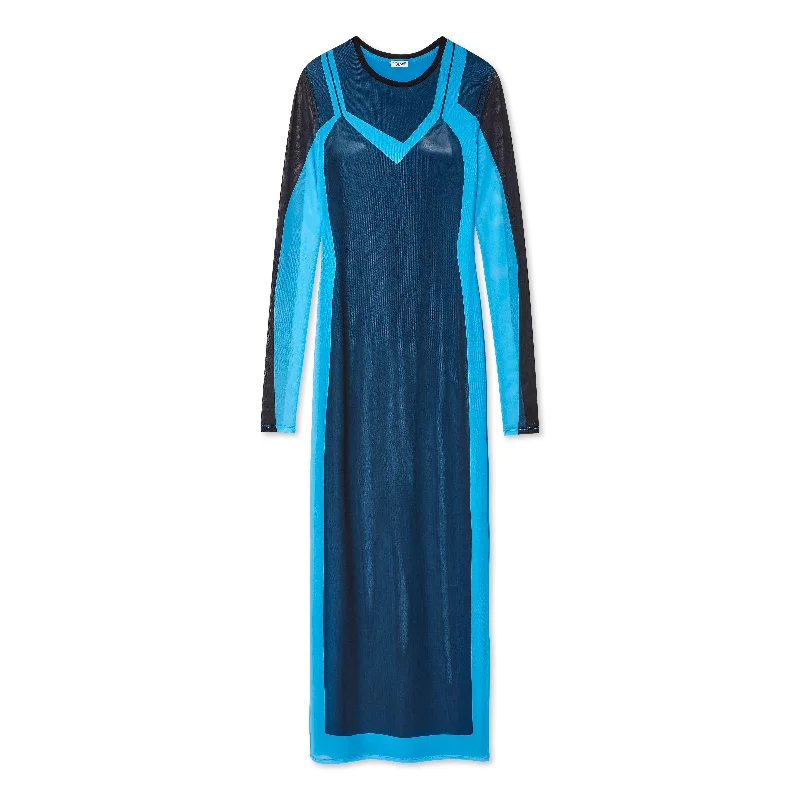 Loewe - Women's Tube Dress - (Black/Blue) Tunics Evening elegant