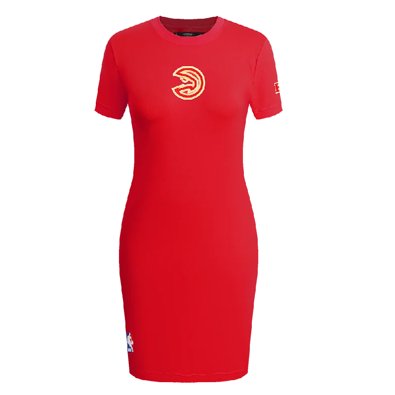 NBA ATLANTA HAWKS CLASSIC WOMEN'S BODY CON DRESS (RED) Tunics Summer linen