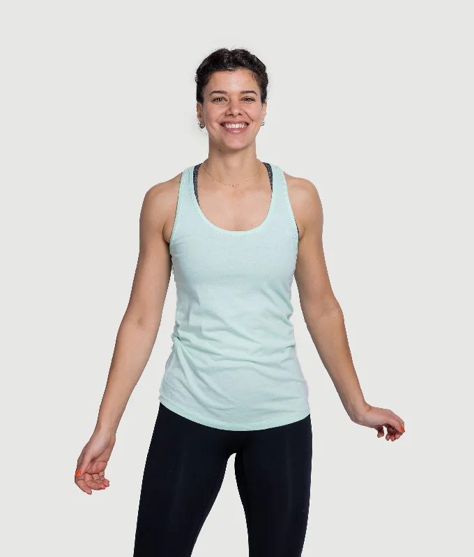 Cindy Racerback Tank Top - Mint Green activewear tank top