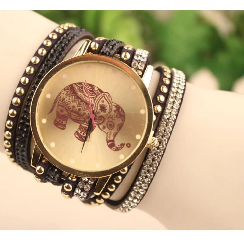 Watch Women Luxury Fashion Elephant Boho Bracelet Women Dress Watches Ladies Quartz Wrist watches montre femme Tunics Occasion special