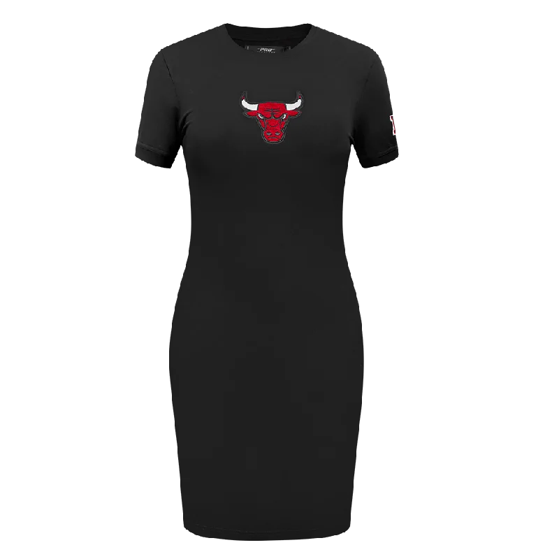 NBA CHICAGO BULLS CLASSIC WOMEN'S BODY CON DRESS (BLACK) Tunics Bestseller popular