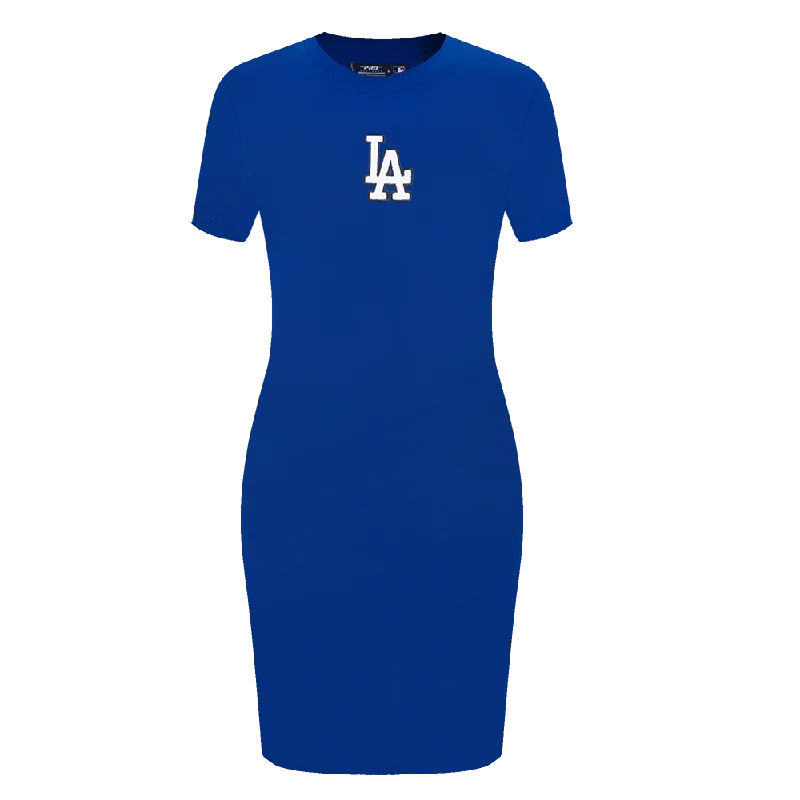 MLB LOS ANGELES DODGERS CLASSIC WOMEN'S BODY CON DRESS (DODGER BLUE) Tunics Practical easy-care