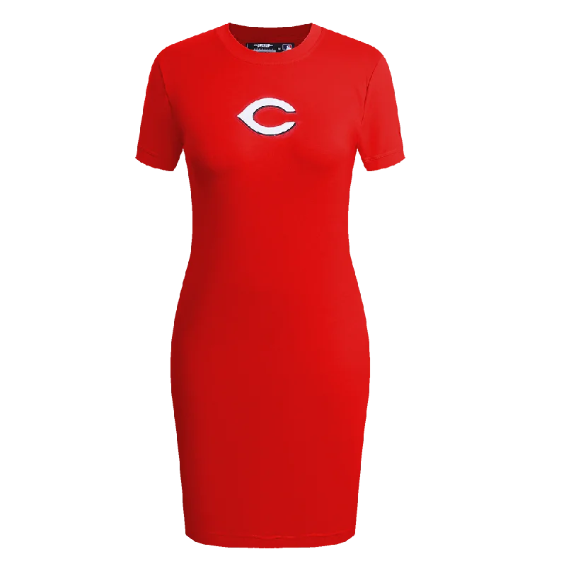 MLB CINCINNATI REDS CLASSIC WOMEN'S BODY CON DRESS (RED) Tunics Handmade artisanal