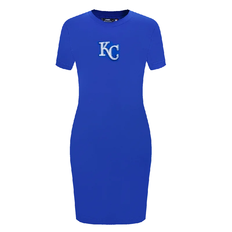 MLB KANSAS CITY ROYALS CLASSIC WOMEN'S BODY CON DRESS (ROYAL BLUE) Tunics Brand named