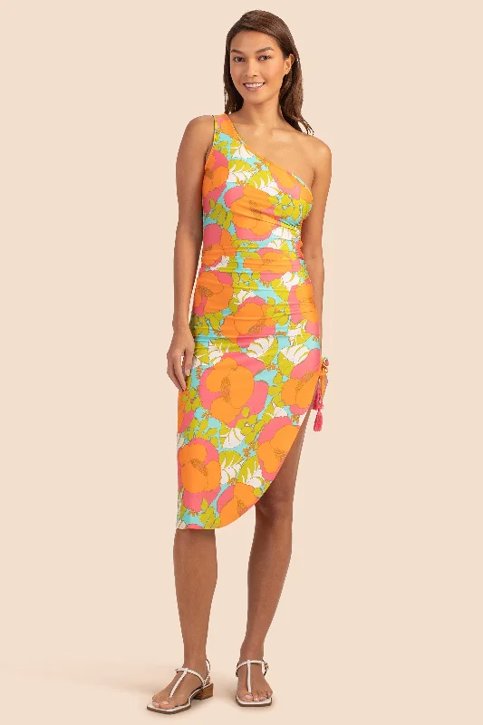 Playa De Flor Midi Swim Dress Tunics Print Colorful