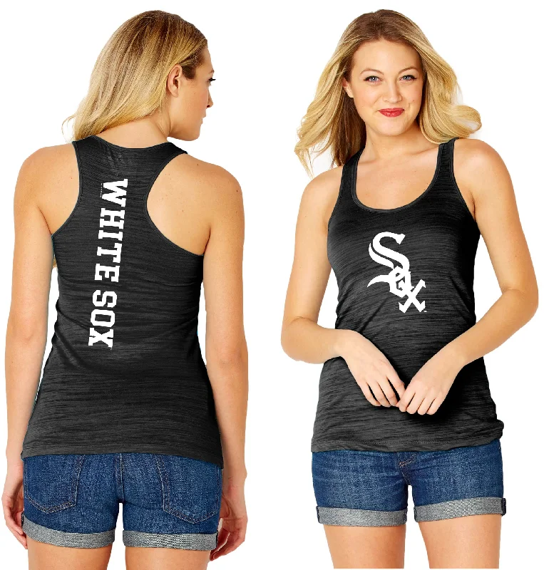 Chicago White Sox Logo Woman's Black Tank-Top lavender tank top