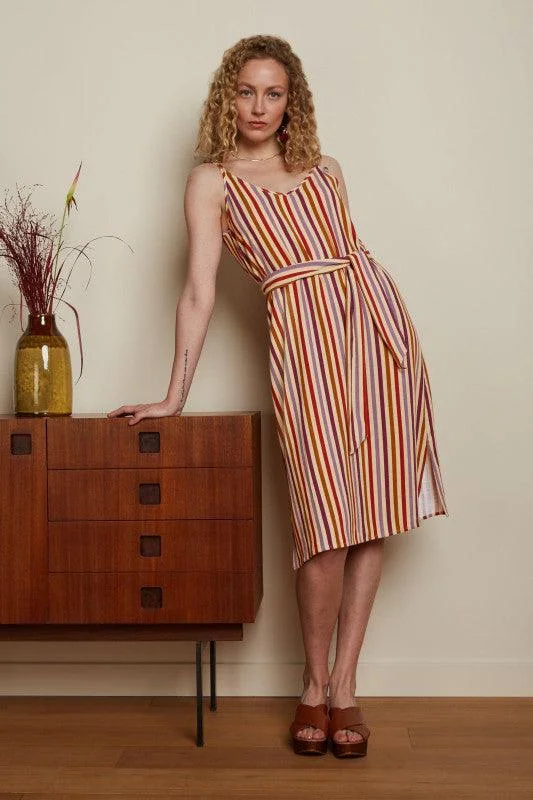 King Louie Nadya Dress in Casava Stripe - Final Sale Shift Classic Vintage