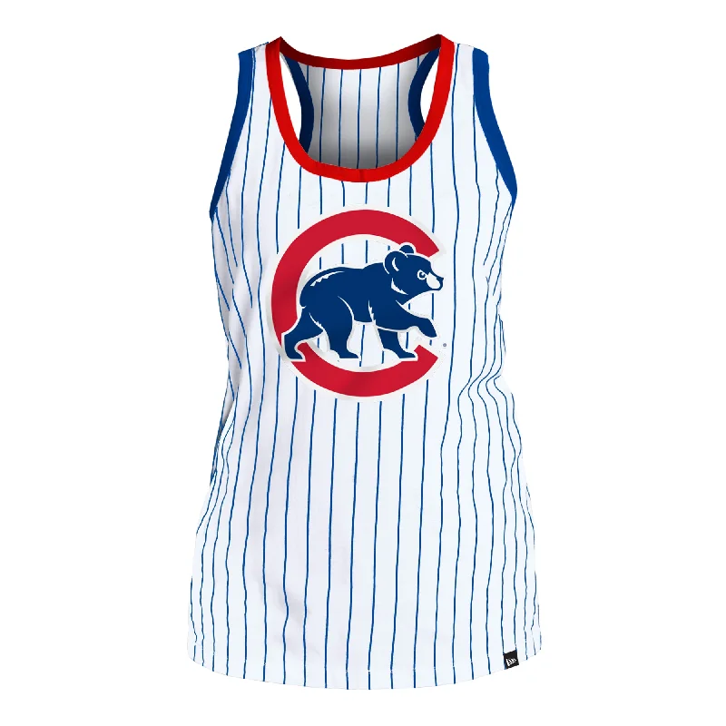 Chicago Cubs Women's Pinstripe Crawl Bear Tank Top breathable tank top