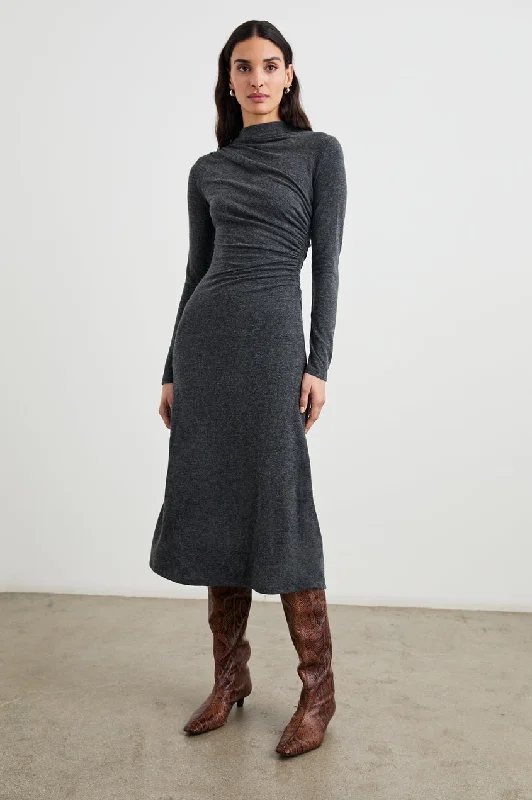 Rails Margaret Dress in Charcoal Tunics Running lightweight