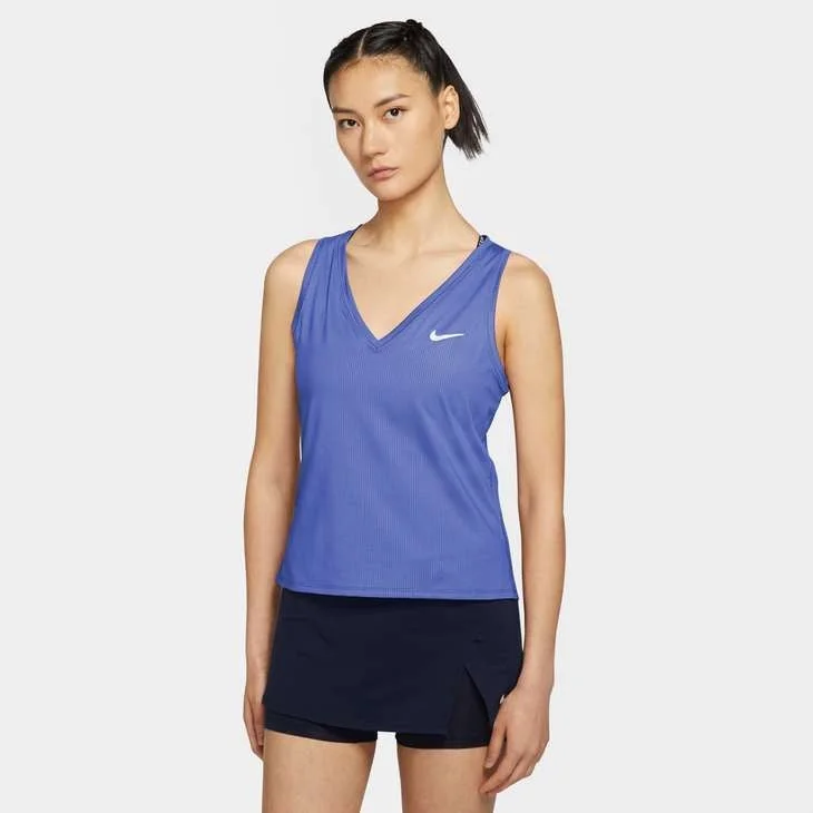 Nike Womens Dri-FIT Victory Tank (Sapphire/White) breathable tank top