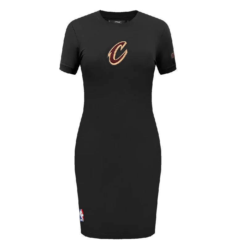 NBA CLEVELAND CAVALIERS CLASSIC WOMEN'S BODY CON DRESS (BLACK) Tunics New arrival