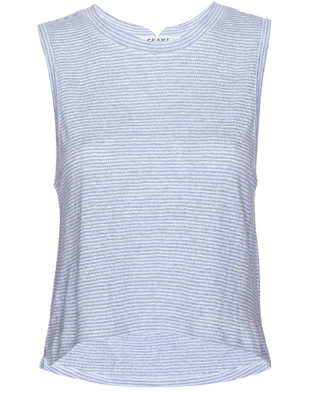 Chambray Multi Swingy Muscle Tank bright tank top