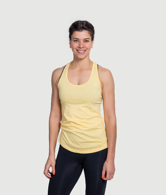 Cindy Racerback Tank Top - Banana Cream cozy tank top