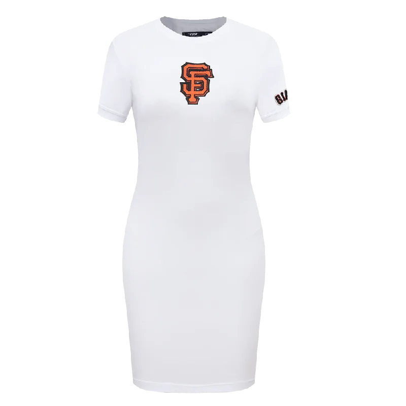 MLB SAN FRANCISCO GIANTS CLASSIC WOMEN'S BODY CON DRESS (WHITE) Tunics Essential wardrobe