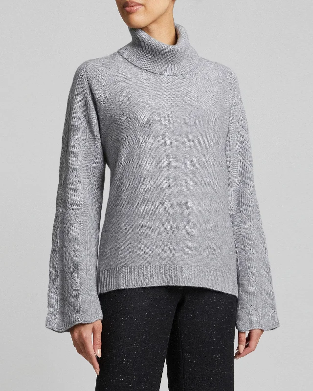 DANA Cowl Neck Sweater with Bell Sleeves Boat Neck Shawl Collar Notched Collar