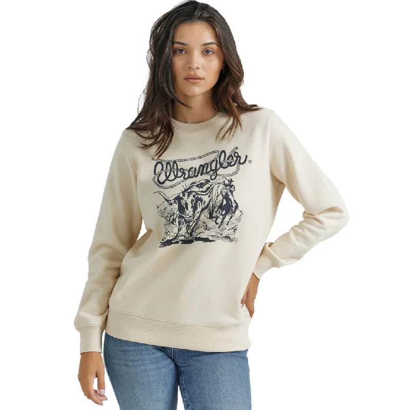 Wrangler Retro® Crew Pullover - Regular Fit Whitecap Gray- 112350129 Scalloped Neck Pullover Wrangler Retro® Crew Pullover - Regular Fit Whitecap Gray- 112350129 Scalloped Neck Pullover