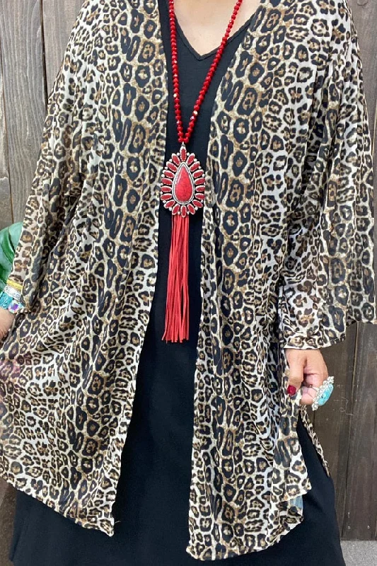 FW13037 Leopard printed long sleeves slit side women cardigan Toggled Drawstring Belted FW13037 Leopard printed long sleeves slit side women cardigan Toggled Drawstring Belted