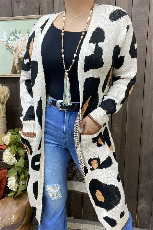 MY15267 Big Leopard printed long style cardigan/sweater long sleeve tighten cuff knitted fabric Velvet Chenille Corduroy MY15267 Big Leopard printed long style cardigan/sweater long sleeve tighten cuff knitted fabric Velvet Chenille Corduroy