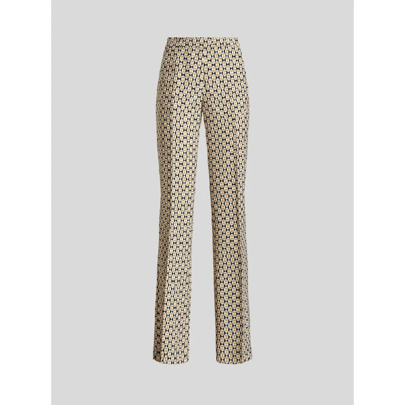 Tailored Trousers With Geometric Patterns Trousers Brand Named