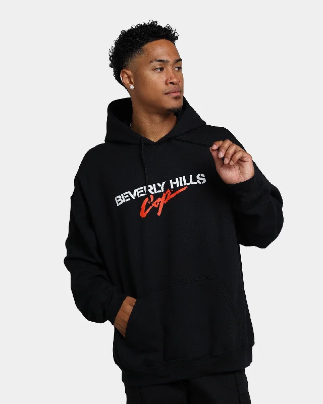 American Thrift X Beverly Hills Cop Logo Hoodie Black Hoodie with Gradient Ombre Colorful