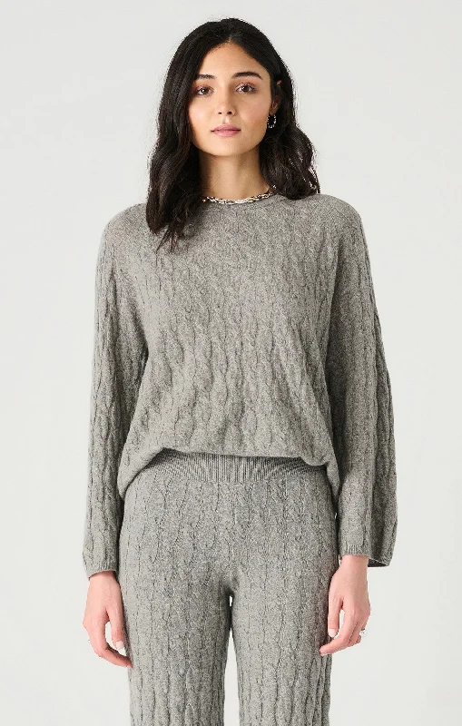 Dex Cable Knit Sweater Neon Metallic Matte