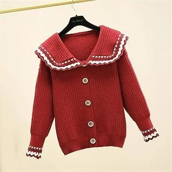 Knitted Cotton Thick Warm Cardigan Winter Sweaters With Skirt 57061 XL Cable Knit Ribbed Knit Lace Knit