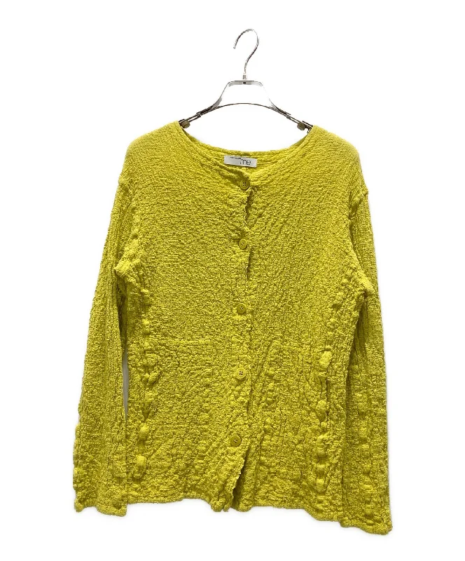 [Pre-owned] me ISSEY MIYAKE Cauliflower Pleated Cardigan MI12FD211 Collared Crew Neck Turtle Neck