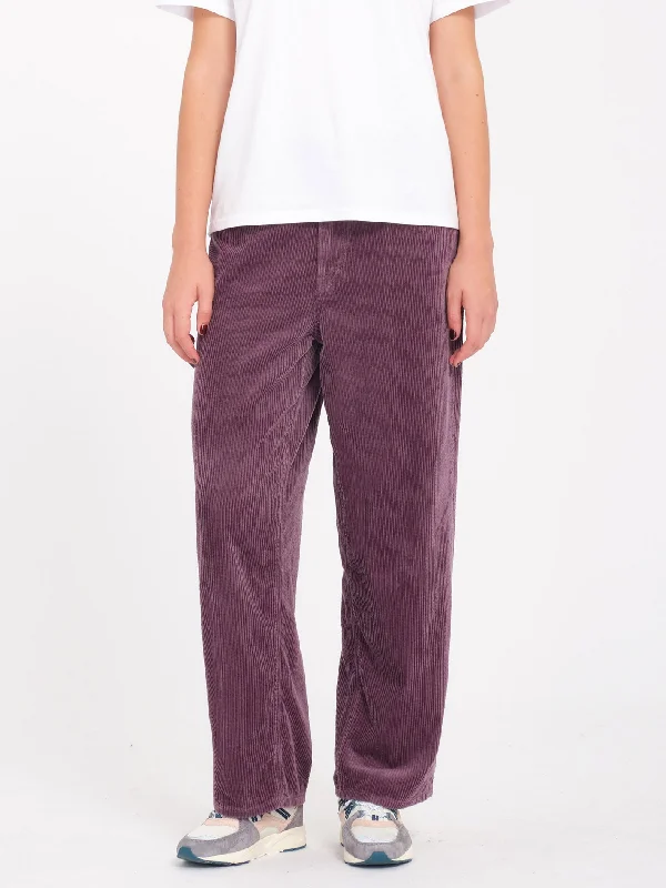 Weellow Corduroy Trousers - Vintage Violet Trousers Harem Relaxed Fit