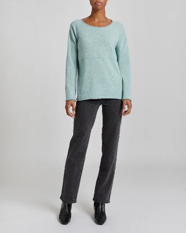 MISHA Relaxed Fit Sweater in Cashmere Blend Collared Crew Neck Turtle Neck