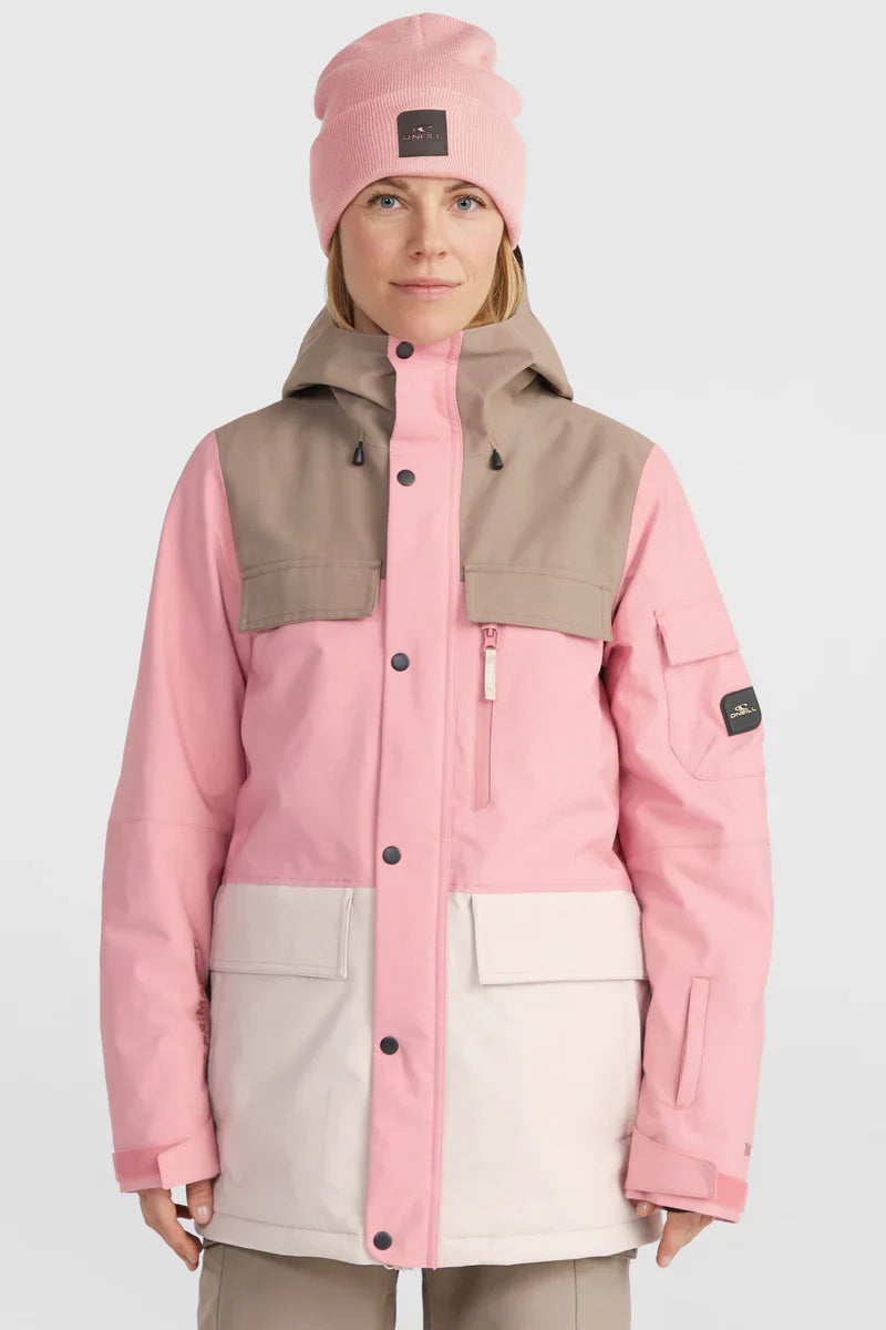 O'Neill Psycho Tech Utility Hybrid Snow Jacket - Women's Ribbed Jacket Pleated Jacket Ruffled Jacket