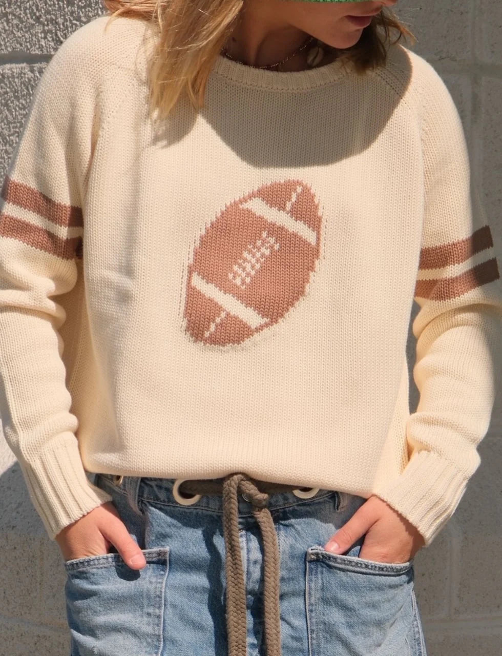 Campus Football Classic Sweater Knit Fabric Woven Fabric Fleece Fabric