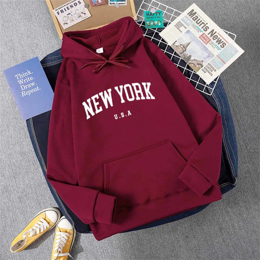 Men Women New York U.S.A City Hoodies Fashion Letter Printed Graphic Sweatshirts Loose Casual Harajuku Hooded Pullover Sportwear Box Sleeve Comfort Men Women New York U.S.A City Hoodies Fashion Letter Printed Graphic Sweatshirts Loose Casual Harajuku Hooded Pullover Sportwear Box Sleeve Comfort