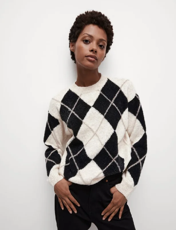 Tinsel Argyle Jumper Cable Knit Ribbed Knit Lace Knit