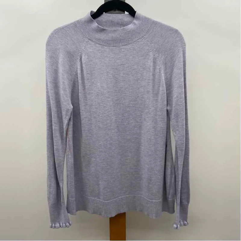 Loft Women's Size S Lavender Solid Sweater Collared Crew Neck Turtle Neck